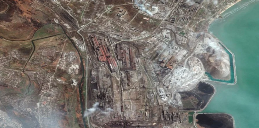 Foto de Mariupol do satélite, 9 de abril de 2022 (Foto: Imagem de satélite 2022 Maxar Technologies/Folheto via REUTERS)
