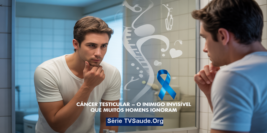 O câncer testicular é raro, mas atinge principalmente homens jovens entre 20 e 40 anos — o diagnóstico precoce pode salvar vidas. / Arte Ideia